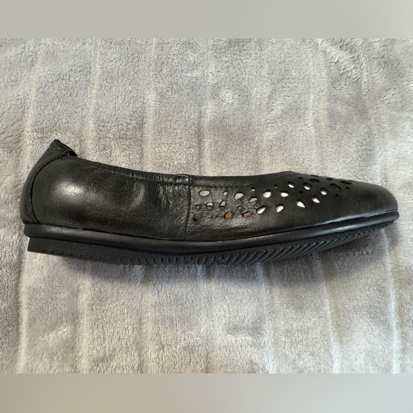 Josef Seibel Pippa 29 Nesty Oil Black Leather Ballerina Flats EU 36 US 5 to 5.5 - Picture 9 of 12